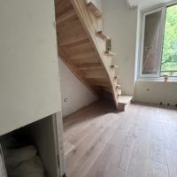 conception réalisation et installation d'un escalier en frêne à Villard Bonnot